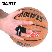 Aolikes 1 pçs preto dedo protetor de fitness pulseiras envolve guarda apoio basquete esporte 2024 - compre barato