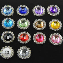 Wholesale 140pcs/lot  Clear Alloy Metal Buttons Spark Rhinestone Pearl Buttons Decoration Accessory 14color Free Shipping BT12 2024 - buy cheap