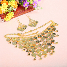 10sets/lot free shipping belly dance necklace + earring set belly dance accessory 2024 - buy cheap
