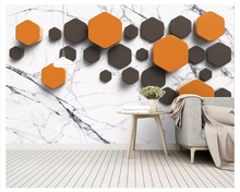 Beibehand-papel de parede clássico estéreo, moderna, metálico, abstrato, dourado, geométrico, mural de fundo, decoração de casa 2024 - compre barato