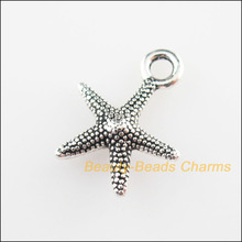 40 novos pingentes animais starfish estrela tibetano prata cor encantos 13x15.5mm 2024 - compre barato
