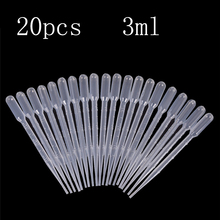 20pcs 3ml  Pipettes Plastic Squeeze Disposable Transfer Pipettes Dropper  For Silicone Mold UV Epoxy Resin Craft Jewelry Making 2024 - buy cheap