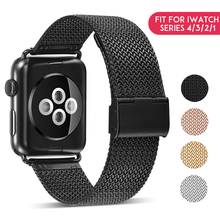 Laforuta Milanese Loop Band for Apple Watch 44mm/42mm iWatch Bracelet Strap 40mm/38mm Stainless Steel Wristwatch Series 4 3 2 1 2024 - buy cheap