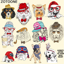 ZOTOONE Dog Patches Cute Cartoon Animal Stickers for Tops T-shirt Household Iron-on Transfer DIY Decoration Appliqued for Bags C 2024 - buy cheap