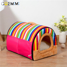 Pet Bed Puppy Kennel Sofa Polar Fleece Material Bed Pet Mat Cat House Cat Sleeping Bag Warm Nest Teddy Kennel 2024 - buy cheap