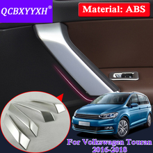 ABS 4 шт./лот Стайлинг автомобиля внутренние поручни Блестки для Volkswagen Touran 2016-2018 внутренние подлокотники рамка декоративная наклейка 2024 - купить недорого