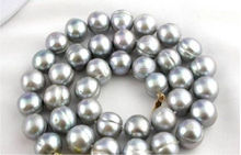 Удивительное 18 "AAA 12-13 мм тайское серое жемчужное ожерелье в стиле барокко 2024 - купить недорого