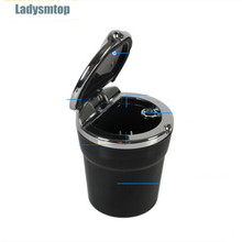 Ladysmtop caixa de cinzeiro para carro com luz azul led, para peugeot 301 307 308 206 207 208 407 408 508 2008 3008 2024 - compre barato