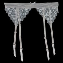 Plus size Lace Floral Bow Metal Clips/buckle women/female sexy garter belts for stocking, Fashion Lingerie underwear GA1030 2024 - buy cheap