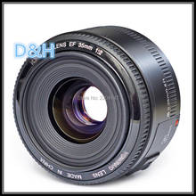 Объектив 35 мм YN35mm F2.0, широкоугольный объектив с фиксированным/Прайм автофокусом для Canon 600d 60d 5DII 5D 500D 400D 650D 600D 450D 2024 - купить недорого