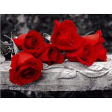 Алмазная мозаика «сделай сам», картина с цветами, полная вышивка, красная роза, мозаика из смолы, ручная работа 2024 - купить недорого