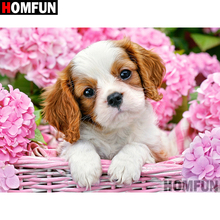 HOMFUN 5D DIY Diamond Painting Full Square/Round Drill "Animal dog" 3D Embroidery Cross Stitch gift Home Decor A02068 2024 - buy cheap