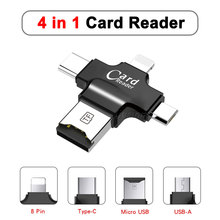 Lector de tarjetas SD Mini Multi Puerto tipo C/Light ning/PC/OTG para Iphone, Samsung, adaptador Micro USB, convertidor de Accesorios para ordenador portátil 2024 - compra barato