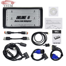 2018 Newest INLINE 6 Data Link Adapter Heavy Duty Diagnostic Tool Scanner Full 8 cable Truck interface inline6 inline 5 2024 - buy cheap