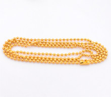 5pcs/lot 3 Sizes Full Length 70cm(27.5 inch) Gold Color Plated Ball Beads Chain Necklace Bead Connector 2024 - buy cheap