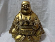 Песня voge gem S2994, 8 дюймов, китайская латунная буддийская статуя юанбао из бусин, счастливый смех, Будда Майтрея 2024 - купить недорого
