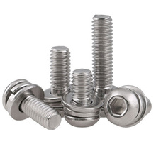 20pcs M3 304 stainless steel Round head hex combination screw Triple combination pan heads screws 6mm-20mm Length 2024 - buy cheap