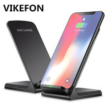 Vikefon quente 10w qi carregador sem fio para iphone x xs max xr 8 mais rápido estação doca de carregamento sem fio para samsung s9 s10 + nota 9 2024 - compre barato