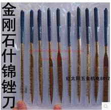 Free Shipping 4x160mm Titanium Coated Diamond Needle Files Set 10pcs/set Carving Tool Kit For Metal/Stone/Glass 2024 - buy cheap