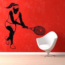 Women Tennis Wall Sticker Window Sports Name Posters Vinyl Wall Decals Home Decoration Decor Mural Tennis Car Decal 2024 - buy cheap