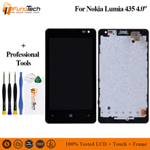 New LCD For Nokia Lumia 435 LCD Screen with Touch Screen Display Digitizer Assembly With Frame 2024 - buy cheap