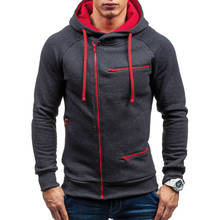 Men's Hoodie tracksuit sportswear coat Casual autumn Casual solid long sleeve zipper Hooded sweatshirt Top Outwear Jumper New M3 2024 - buy cheap
