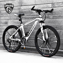 Горный велосипед с рамой из углеродистой стали, колесо 24/26 дюйма, 27 скоростей, двойной дисковый тормоз, велосипед для спорта на открытом воздухе, горный велосипед 2024 - купить недорого