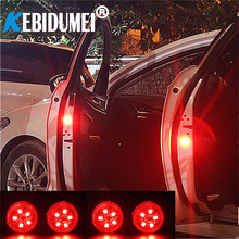 2X Universal Car LED Opening Door Safety Warning Anti-collision Lights Flash Light Red Kit Wireless Alarm Lamp Signal Light 2024 - buy cheap