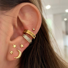 MAA-OE Simple Fashion Gold Color Crystal Geometric Stars Moon Geometry Earrings For Women 2019 Vintage Drop Earrings Jewelry 2024 - buy cheap