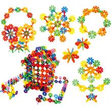 New Arrival Snowflake Multicolor Building Blocks Toy Brick Snow DIY Block Assembling Early Educational Learning Toy 2024 - buy cheap