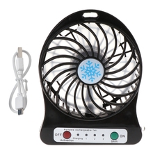 Ventilador portátil com luz led de 5w para áreas externas sem bateria de 18650 2024 - compre barato