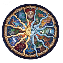 Mandala del zodiaco 12, bordado de punto de cruz de diamantes, costura completa cuadrada, 5d, bricolaje, pintura de diamantes, meditación del universo, decoración del hogar 2024 - compra barato