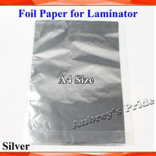 50 Pcs 20x29Cm A4 Silver Hot Stamping Foil Paper Laminator Laminating Transfere on Elegance Laser Printer 2024 - buy cheap