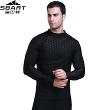 SBART sharkskin Rash Guard Men UPF50+ Surf guard  Men high quality swimwear snorkeling suit long sleeve rash guard 2024 - buy cheap
