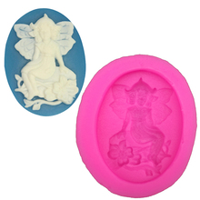Beautiful flower angel Shape 3D fondant cake silicone mold chocolate pastry candy making form de silicone decoration tools F0112 2024 - buy cheap