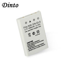 Dinto 1pc EN-EL5 ENEL5 1400mAh Replacement Camera Battery Pack for Nikon Coolpix P3 P4 P80 P90 P5100 3700 4200 5200 EN EL5 2024 - buy cheap