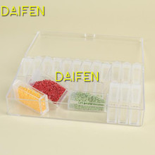 Daifen diamante bordado ferramenta de pintura diamante! 64 grating, caixa de armazenamento plástica transparente, 64 caixa de armazenamento da broca da jóia do raster 2024 - compre barato