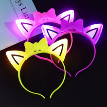 LED/Light Up/Flashing/Luminous/Christmas Headband Cat Ears Blinking Glow Hairbands Halloween Wedding Glow In The Dark Led Toys 2024 - buy cheap