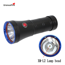 Uranusfire Waterproof Scuba Diving Light Flashlight Torch  XM-L2 18650 underwater lantern 1200 Lumens LED flashlight 2024 - buy cheap