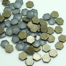 SINUAN-tachuelas hexagonales de aleación de Zinc, accesorios para ropa con remaches, 200 Uds. 2024 - compra barato