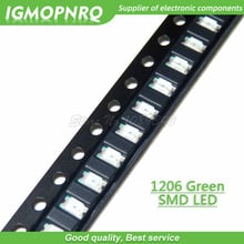 100pcs Green 1206 SMD LED diodes light IGMOPNRQ 2024 - buy cheap