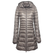 NewBang-Chaqueta de plumón larga para mujer, abrigo ultraligero con capucha, talla grande 7XL, para invierno 2024 - compra barato