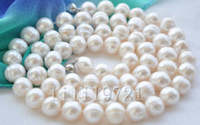 Envío Gratis, producto en oferta, nuevo estilo> nuevo collar de perlas de agua dulce redondas blancas de 32 "13mm 2024 - compra barato