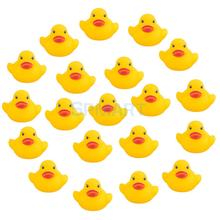 20 pces bebê crianças brinquedos de banho amarelo bonito borracha pato guinchado ducky 2024 - compre barato