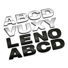 Estilo do carro chrome metal diy letras 3d alfabeto digital emblema decoração do carro adesivos logotipo automóveis etiqueta do carro acessórios 2024 - compre barato