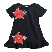 Citgeett niños pequeños niñas 3D flor verano fiesta negro vestidos de verano ropa de princesa 0-4Y SS 2024 - compra barato