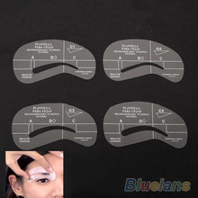 4pcs/set Styles Grooming Stencil Kit Make Up MakeUp Shaping DIY Beauty Eyebrow Template Stencils Tools Accessories 02IG 2O4P 2024 - buy cheap