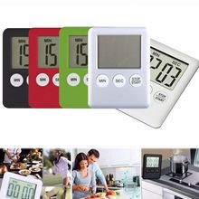 5 Colors Super Thin LCD Digital Screen Kitchen Timer Square Cooking Count Up Countdown Alarm Clock New 2024 - buy cheap