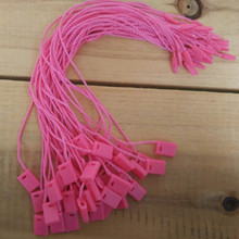 500pcs , 18 cm Rose red Paper Tags seal cords Garment Hang tag strings Snap Lock Fastener 2024 - buy cheap