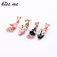 Fashion accessories bow small mouse asymmetrical Drop earring Factory Wholesale 2024 - buy cheap
